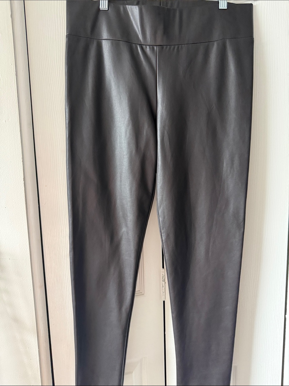 Frank Lyman Design Chocolate Brown Faux Leather Jacket Label Detail